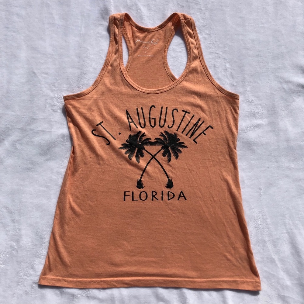Peach St. Augustine Graphic Tank Top